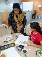 Art Workshop for Children at Pune on Saturday 13th June 2015, organised by Art India Faoundation and conducted by Chitra Vaidya