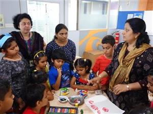 Art Workshop for Children at Pune on Saturday 13th June 2015, organised by Art India Faoundation and conducted by Chitra Vaidya