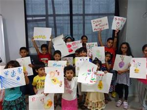 Art Workshop for Children at Pune on Saturday 13th June 2015, organised by Art India Faoundation and conducted by Chitra Vaidya