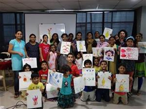 Art Workshop for Children at Pune on Saturday 13th June 2015, organised by Art India Faoundation and conducted by Chitra Vaidya