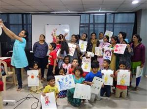 Art Workshop for Children at Pune on Saturday 13th June 2015, organised by Art India Faoundation and conducted by Chitra Vaidya