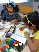 Art Workshop for Children at Pune on Saturday 13th June 2015, organised by Art India Faoundation and conducted by Chitra Vaidya