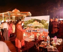 ​Live wedding painting at [Turf Club, Mumbai