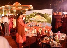 Live Painting Demonstration at Wedding Ceremony , Turf Club, Mumbai - 2	