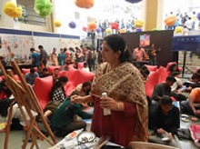 Painting workshop by artist Chitra Vaidya at Mood Indigo, IIT Bombay - 2