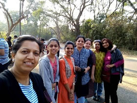 Selfie with students at National Park, Borivali