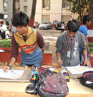 As a judge at the Inter College festival Blow - Fest