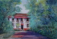 Casa Miranda, Painting by Chitra Vaidya, Watercolour on Paper, 14 x 21 inches