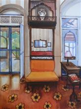 Heritage Hotel - II, Painting by Chitra Vaidya, Watercolour on Paper, 14 x 10 inches
