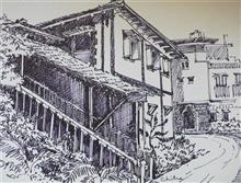 Khotachi Wadi, Mumbai - 8, Painting by Chitra Vaidya, Pen & Ink on Paper, 6.7 x 9 inches