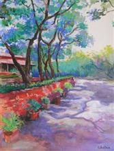 Mahabaleshwar Club - III, Painting by Chitra Vaidya, Mixed Media on Paper, 14 x 10 inches