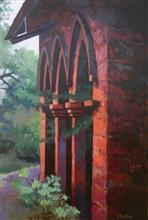 St. Peters Church, Panchgani - I, Painting by Chitra Vaidya, Acrylic on Canvas, 21 x 14 inches
