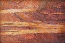 Textures at Bhimbetka - 1, painting by Chitra Vaidya, Oil on Canvas, 24 x 36 inches
