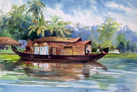 Kerala, paintings by Artist Chitra Vaidya
