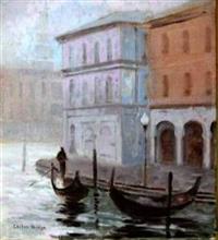Dawn, Venice Painting by Chitra Vaidya, Acrylic on Canvas, 14 X 18 inches
