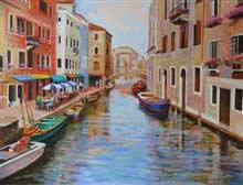 Venice, Painting by Chitra Vaidya, Acrylic on Canvas, 24 x 30 inches