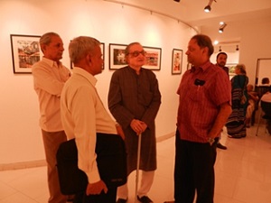 From Left  Shri. Deepak Ghare, Shri. Pande, Shri. Vasant Sarwate, Shri. Milind Sathe