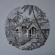 Goan House - 2, Print by Chitra Vaidya 