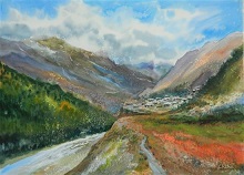 Into the Mountains - 2, Print by Chitra Vaidya 