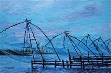 My painting of Chinese Fishing Nets