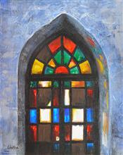 My paintings of St. Mary's church at Kothgarh, Himachal