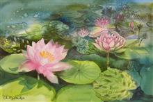 New Painting - Pink Lotus Flowers