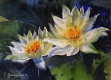 New painting - White Lotus Flowers
