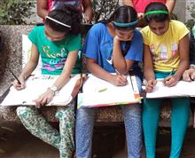 Outdoor sketching session with Children - 28th March 2015
