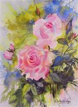 Pink Roses - 2 is my new watercolour paintingPink